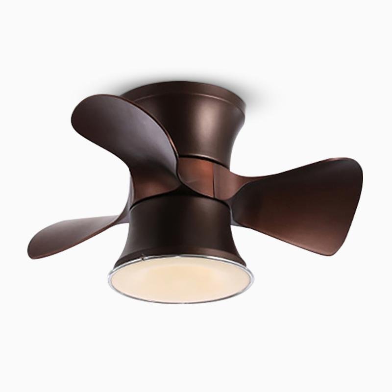 3-Blade Flush Mount Ceiling Fan with LED Light - Modern Kids Room