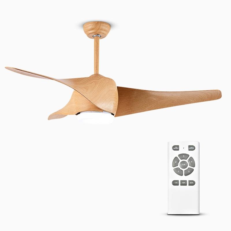 52" Downrod Ceiling Fan with Remote Control and LED Lights