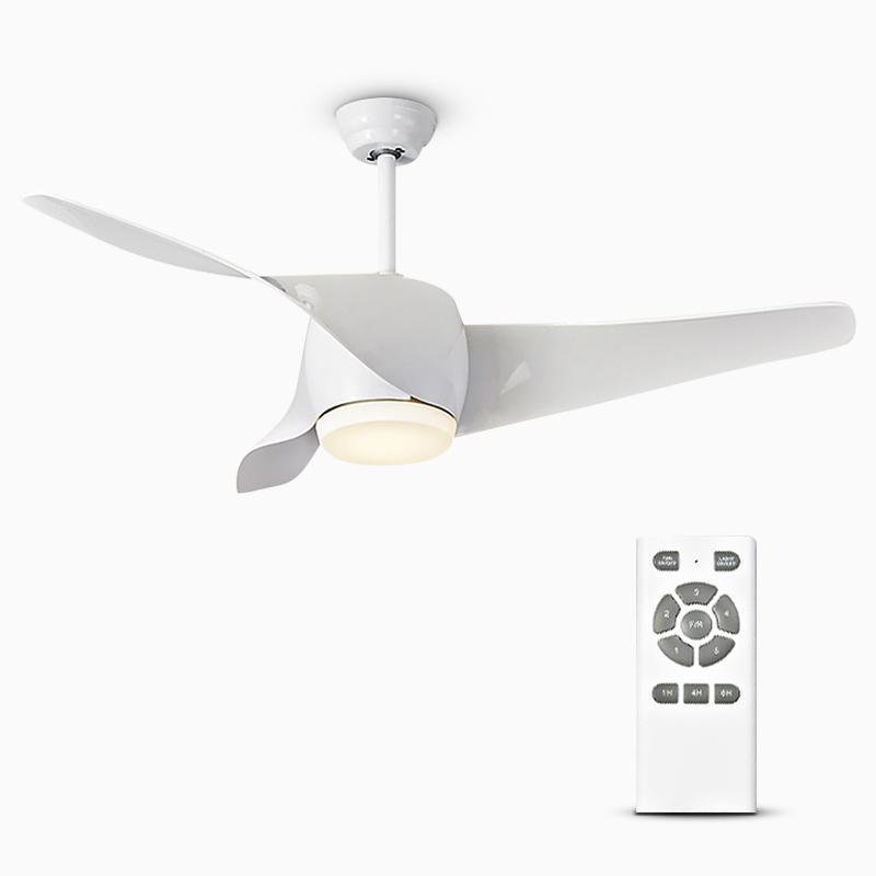 52" Downrod Ceiling Fan with Remote Control and LED Lights