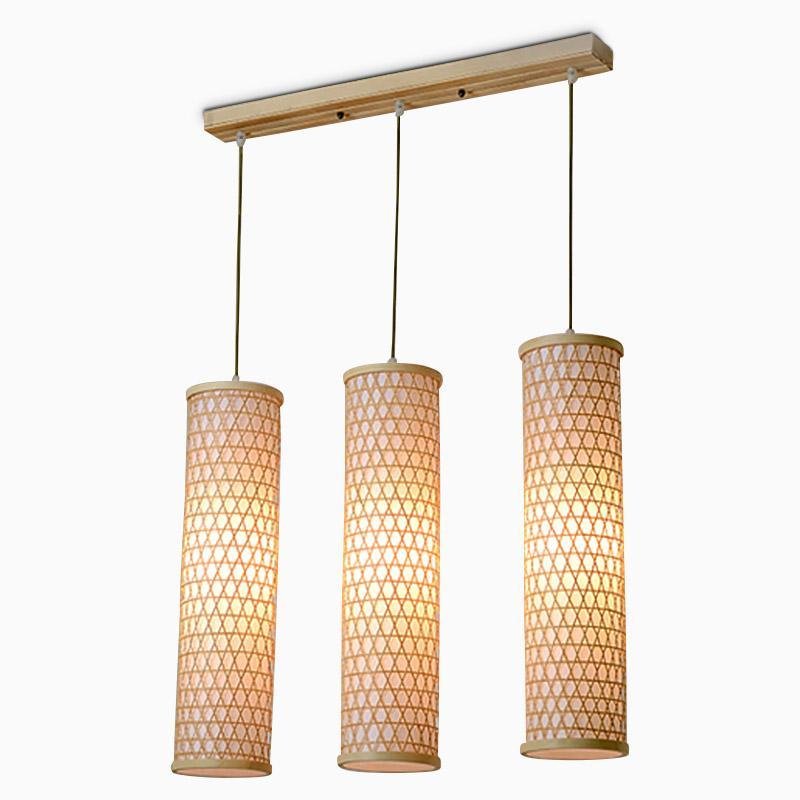 30" Bamboo Cluster Pendant Light – Farmhouse Ceiling Fixture