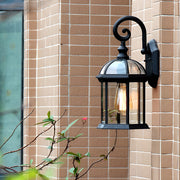 Vintage Industrial Outdoor Wall Sconce with Double Glass Shade