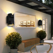 Modern Black Aluminum Waterproof Up Down LED Outdoor Wall Light