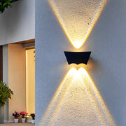 Modern LED Up Down Wall Washer Light – Waterproof Outdoor Black