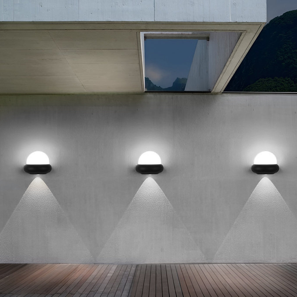 Modern Up Down LED Outdoor Wall Sconce Waterproof Aluminum Black