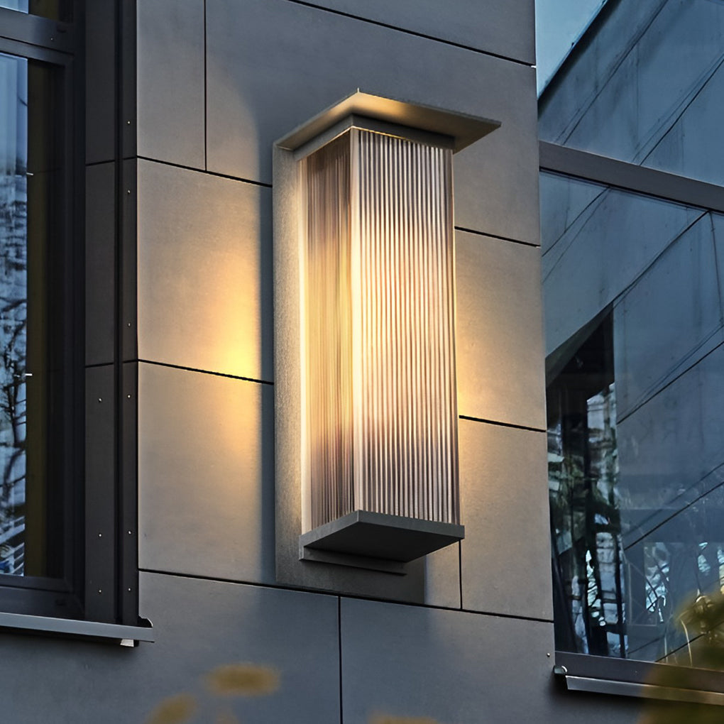 Modern Rectangular LED Outdoor Wall Light - Waterproof Metal Sconce