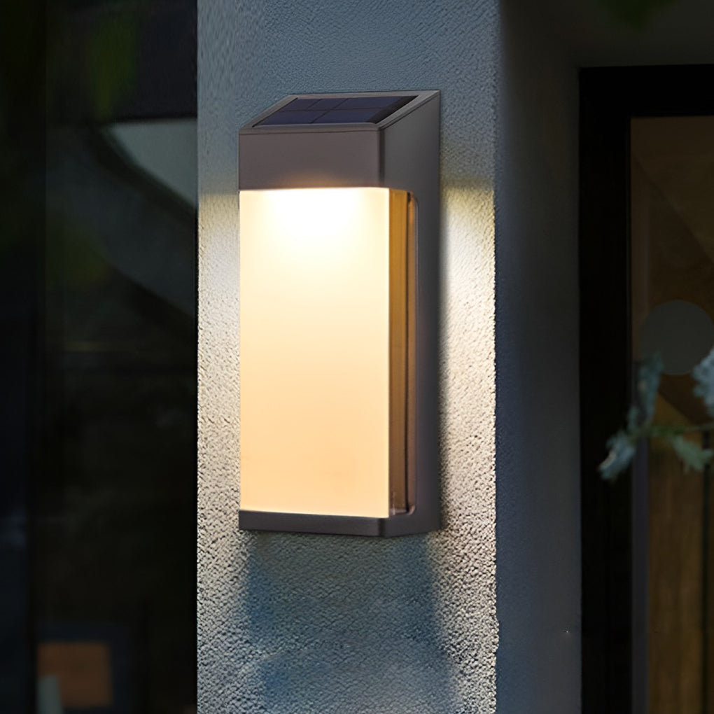 Solar Outdoor Wall Sconce with Light Sensor - Set of 2