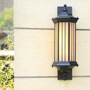 Modern Retro Outdoor Wall Light - Black Aluminum Waterproof Sconce