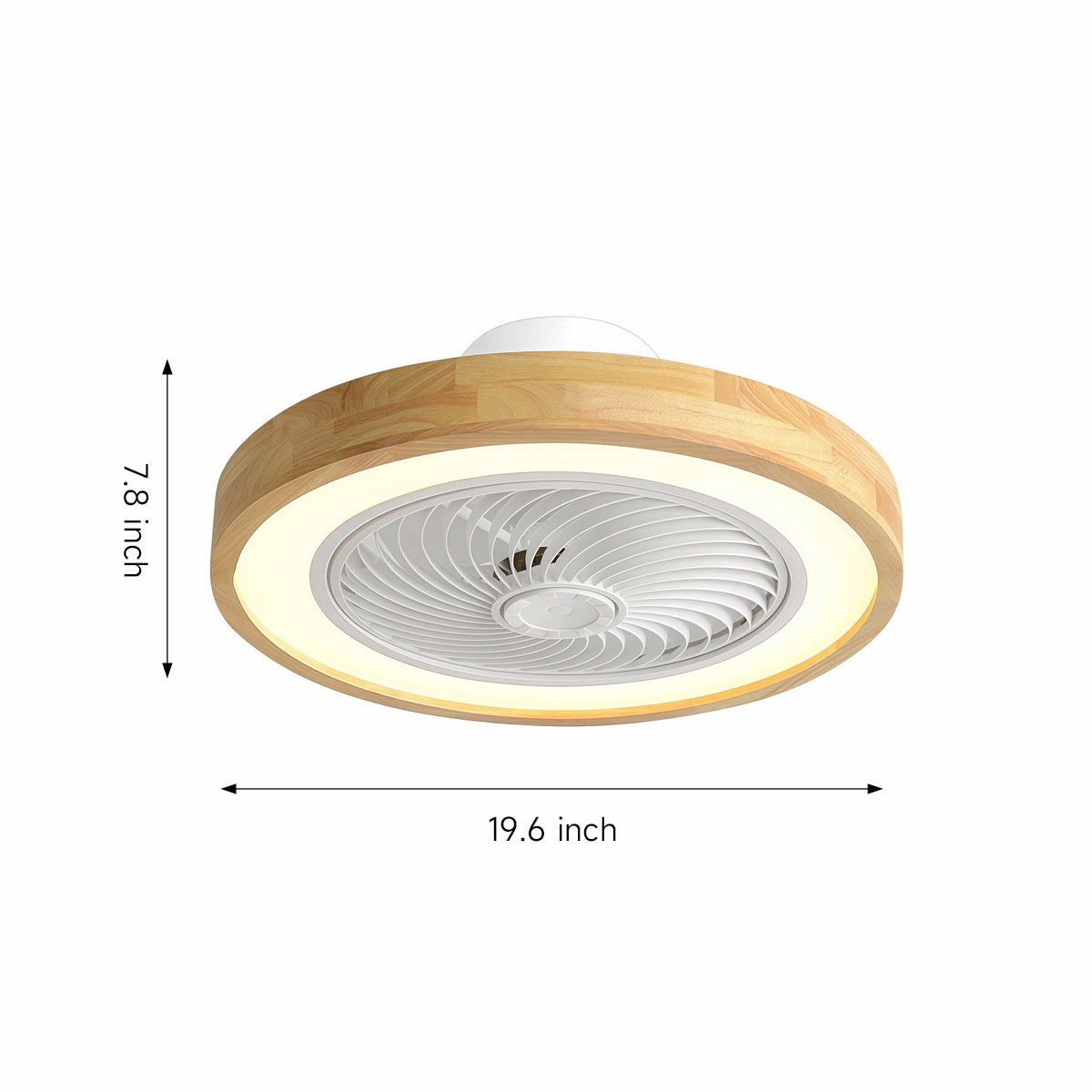 Modern Bladeless Ceiling Fan with Light & Remote Control