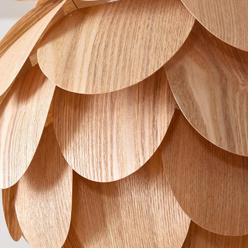 15" Rustic Pineapple Wood Pendant Light | Ashwood Farmhouse Design