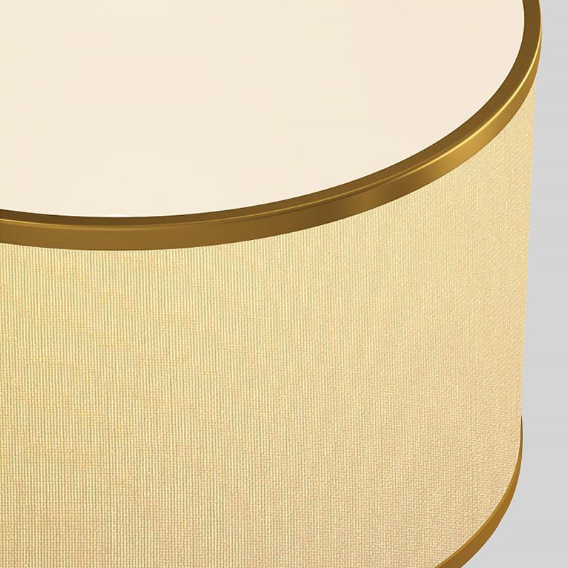 22" Geometric Table Lamp with Brass Frame and Golden Drum Shade