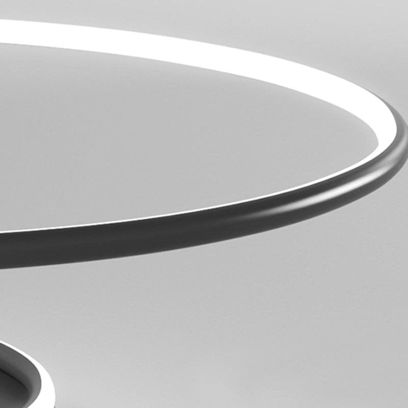 16" Modern LED Semi Flush Mount Ceiling Light - Aluminum & Acrylic