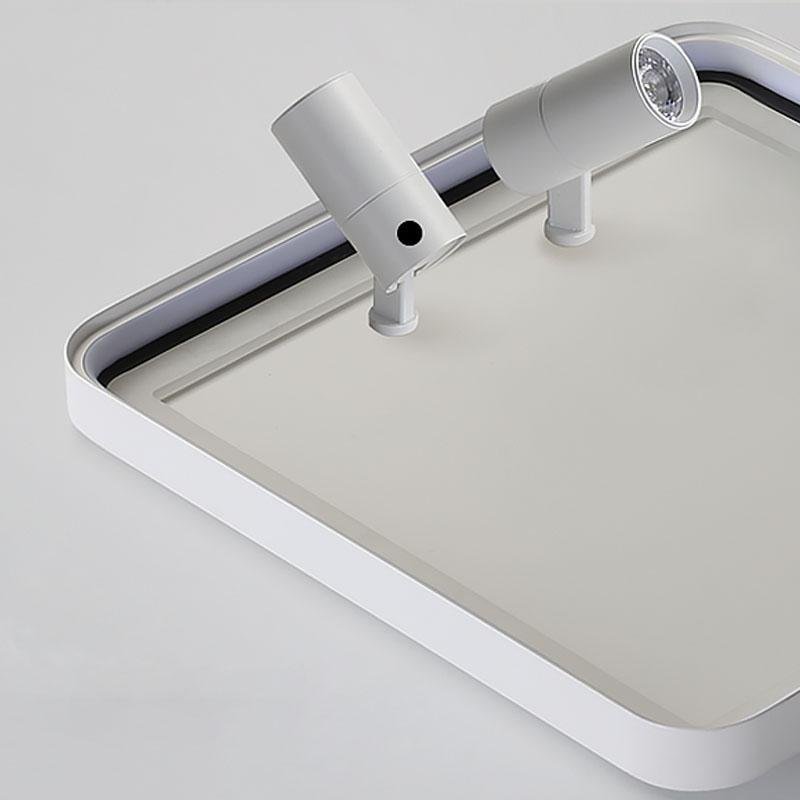 16" Square Flush Mount LED Light with Adjustable Spotlights