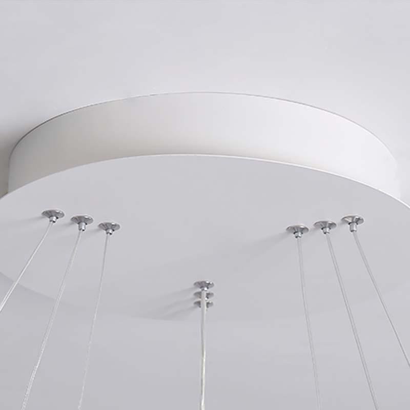Modern 3-Ring LED Chandelier - Acrylic & Aluminum Ceiling Light