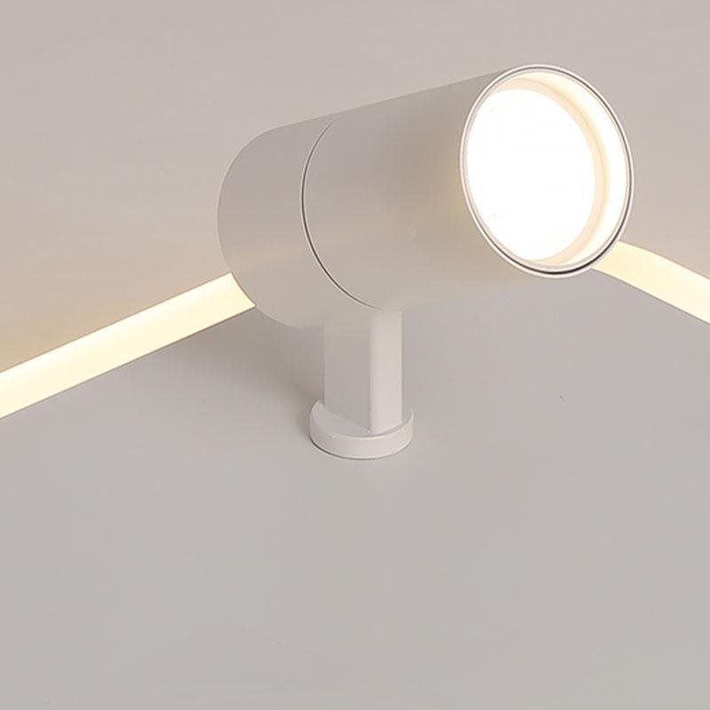 Dimmable Flush Mount LED Spotlight Panel with Adjustable Heads