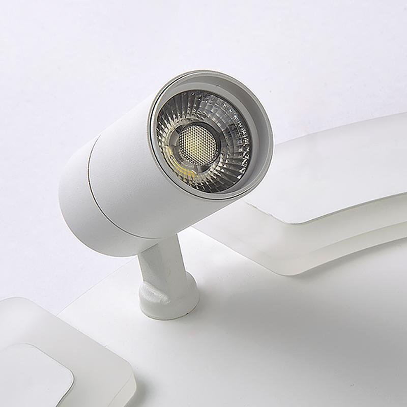 Modern Circle Flush Mount Light with Adjustable Spotlights