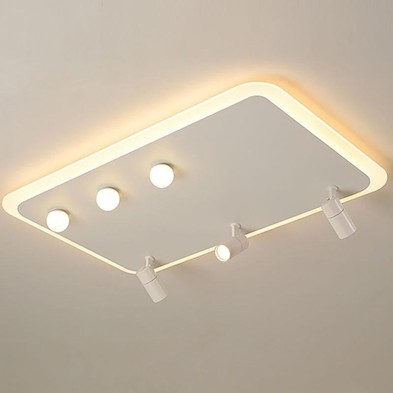 Dimmable Flush Mount LED Spotlight Panel with Adjustable Heads