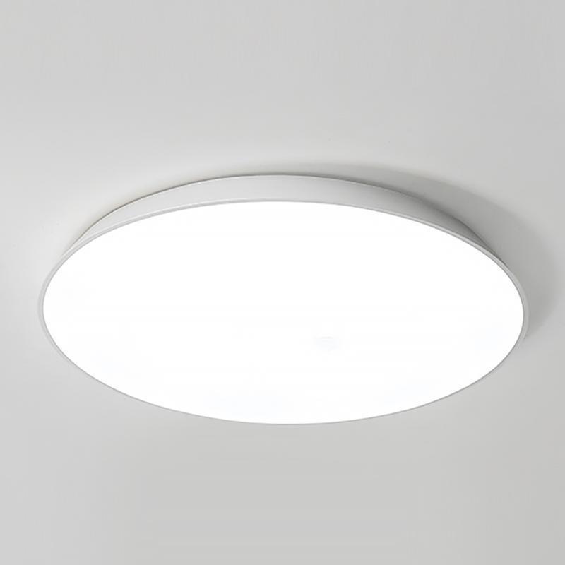 Modern Round Bowl Flush Mount Light - Acrylic & Iron Ceiling Fixture