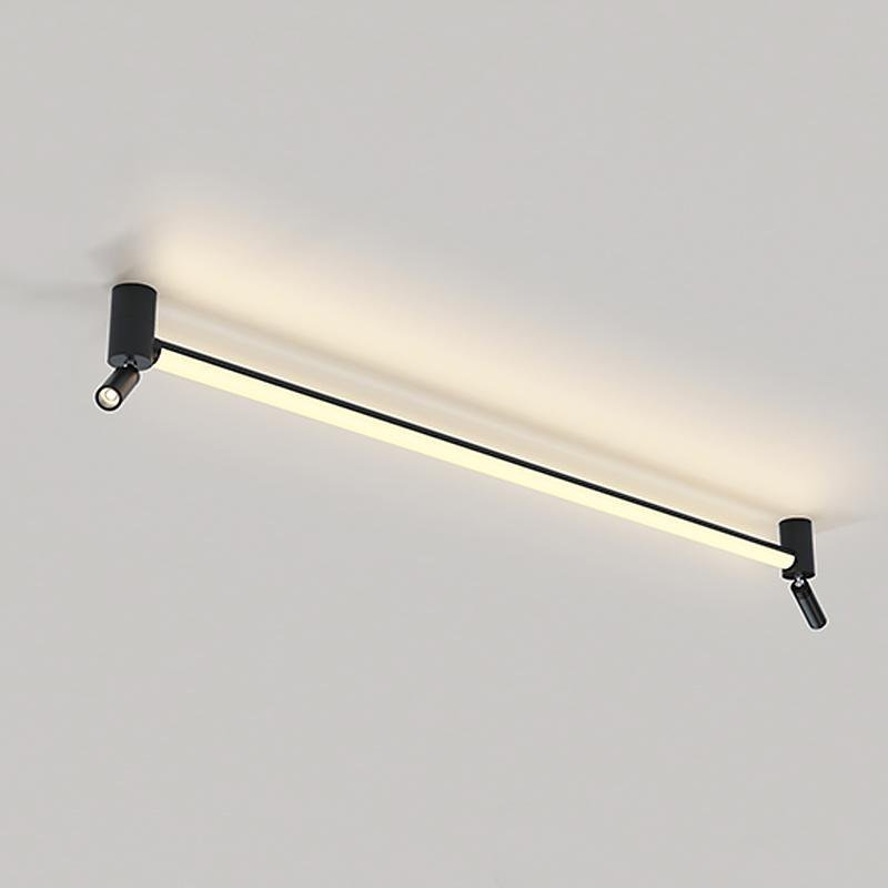 Modern LED Spotlight Bar Flush Mount Ceiling Light - Aluminum
