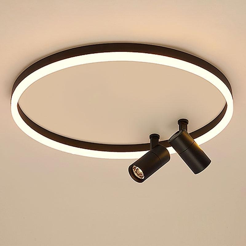 16" Dimmable Flush Mount Light with Adjustable Spotlights