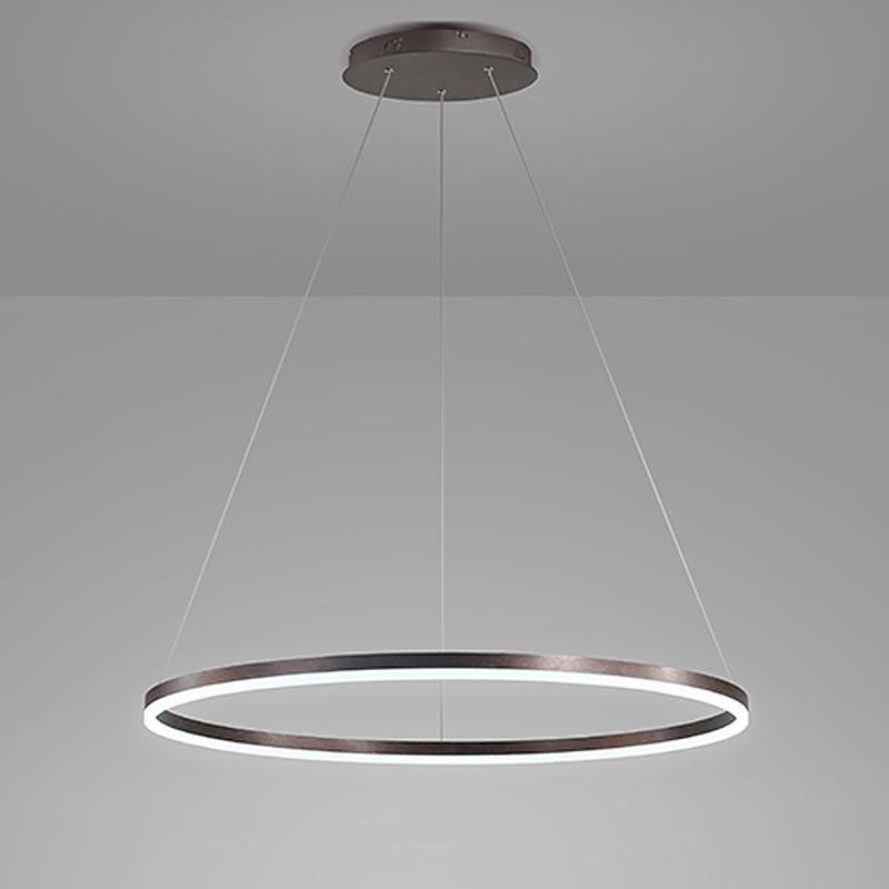 16" Modern Circle Pendant Light - Acrylic & Aluminum LED Fixture