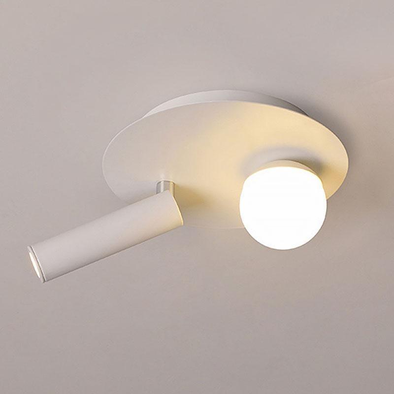 8" Round Flush Mount LED Spotlight - Rotatable Modern Ceiling Light