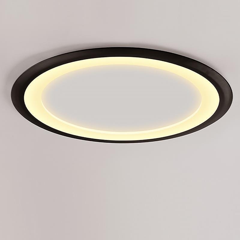 Modern Round Flush Mount LED Ceiling Light with Acrylic Shade