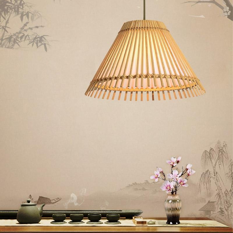 Bamboo Pendant Light | Farmhouse Bar Dining Fixture