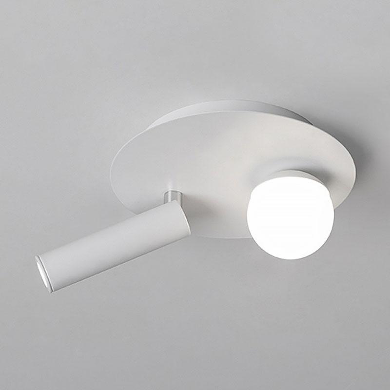 8" Round Flush Mount LED Spotlight - Rotatable Modern Ceiling Light