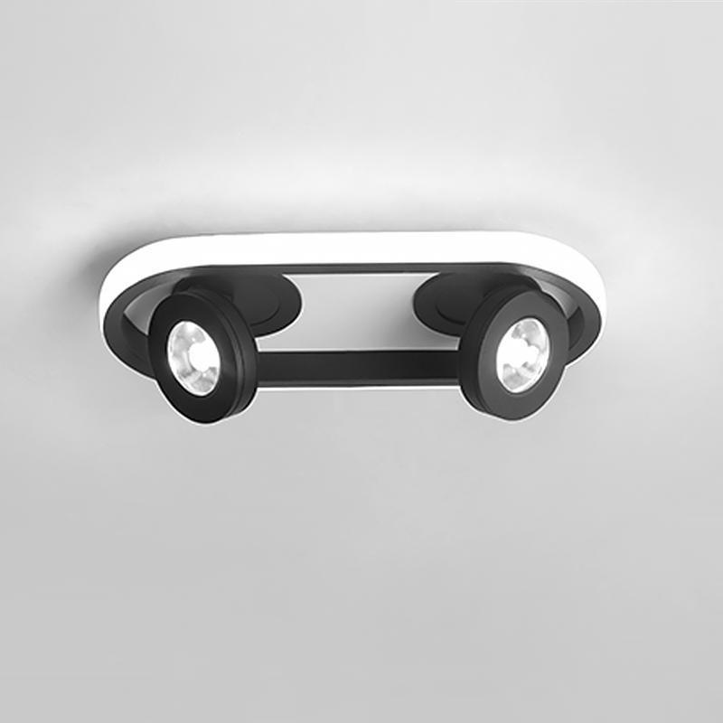 Rectangular Aluminum Flush Mount Ceiling Light with Adjustable