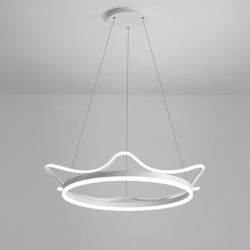 Modern Crown Chandelier Dimmable LED Ceiling Light with Remote