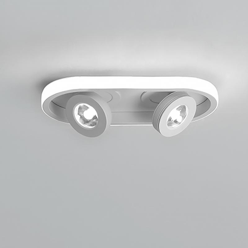Rectangular Aluminum Flush Mount Ceiling Light with Adjustable