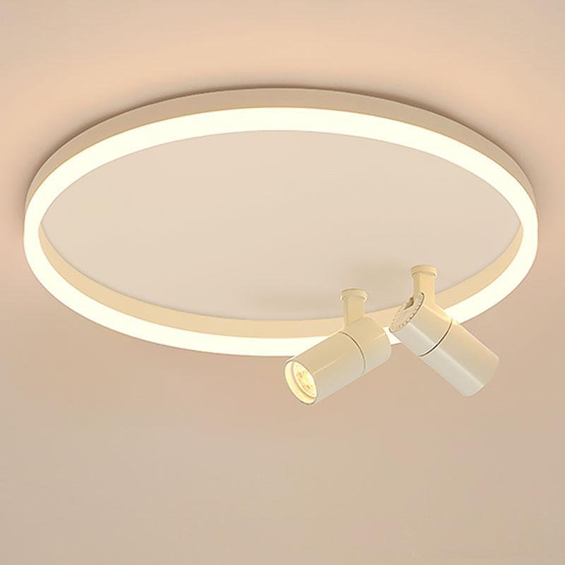 16" Dimmable Flush Mount Light with Adjustable Spotlights