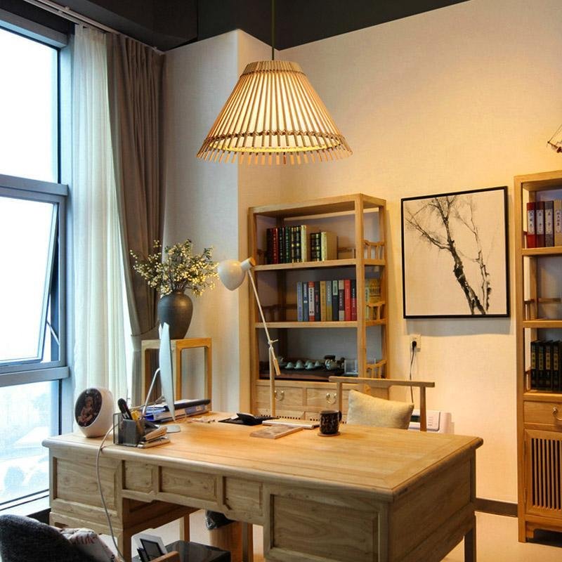 Bamboo Pendant Light | Farmhouse Bar Dining Fixture