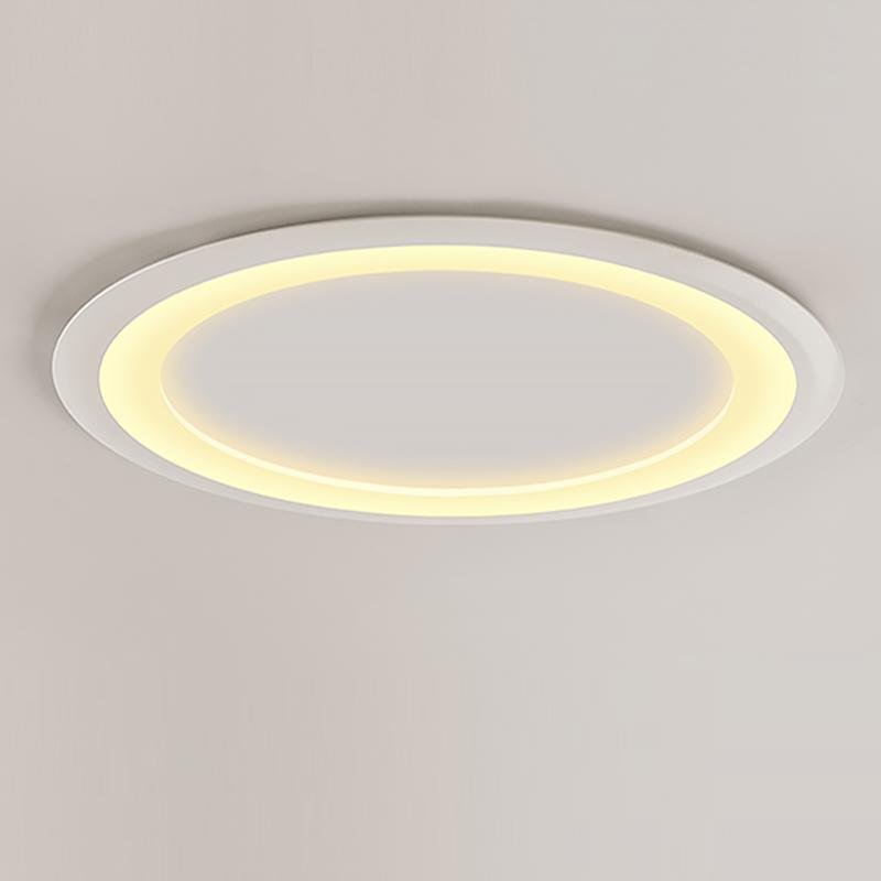 Modern Round Flush Mount LED Ceiling Light with Acrylic Shade