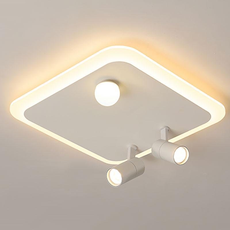 Dimmable Flush Mount LED Spotlight Panel with Adjustable Heads