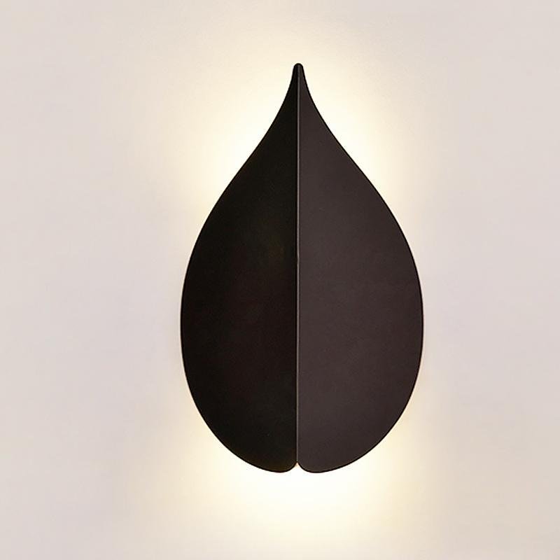 Modern Leaf Shaped Wall Sconce – Acrylic & Metal LED Light