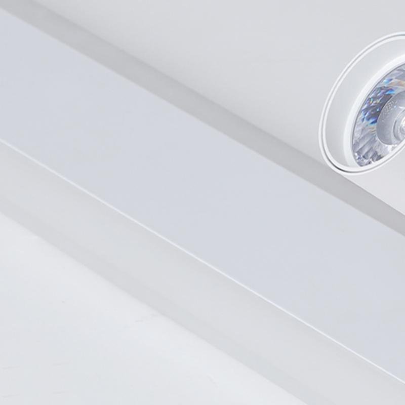 Rectangular LED Flush Mount Light with Adjustable Spotlights