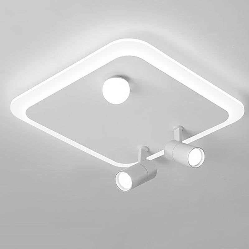 Dimmable Flush Mount LED Spotlight Panel with Adjustable Heads