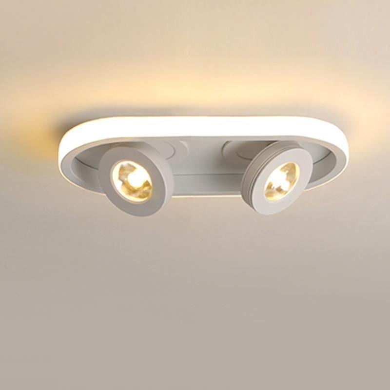 Rectangular Aluminum Flush Mount Ceiling Light with Adjustable