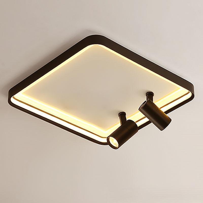 16" Square Flush Mount LED Light with Adjustable Spotlights