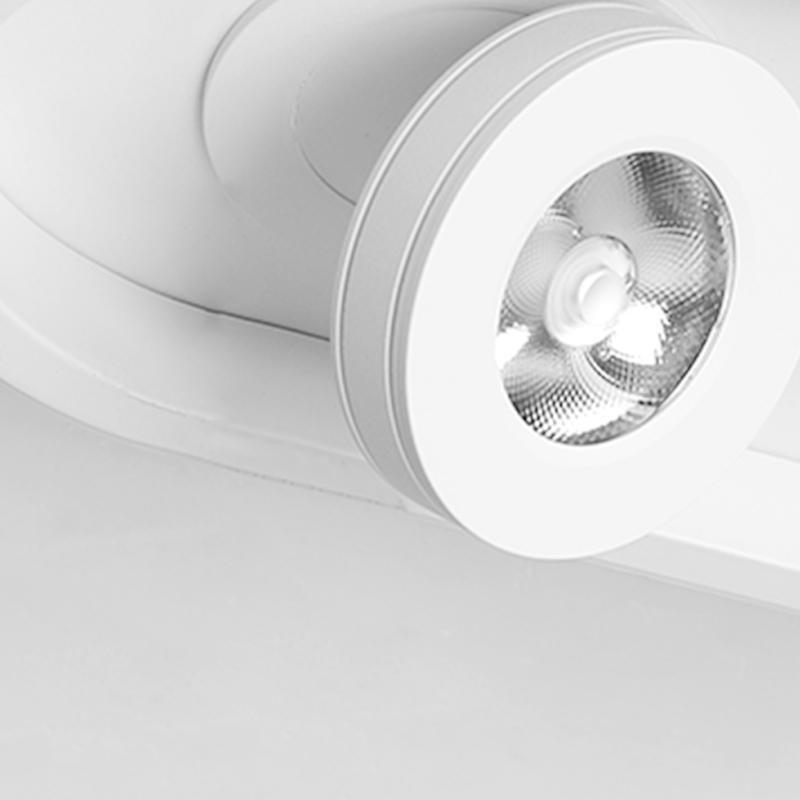 Rectangular Aluminum Flush Mount Ceiling Light with Adjustable