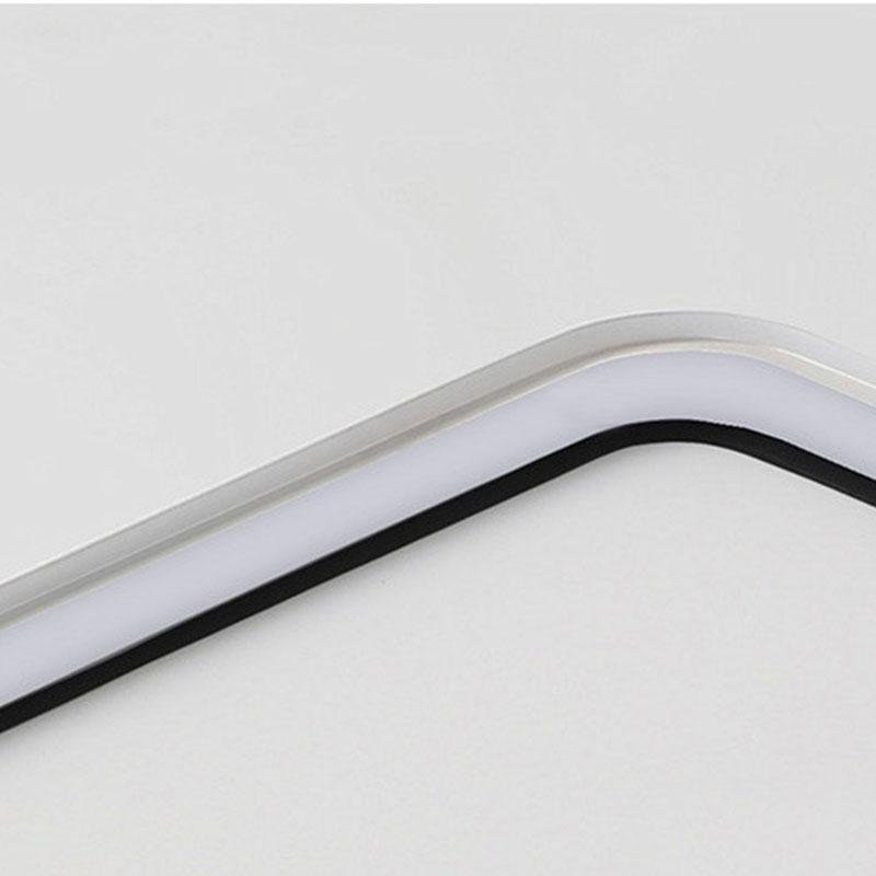 24" Square Modern LED Flush Mount Ceiling Light with Edge Handle