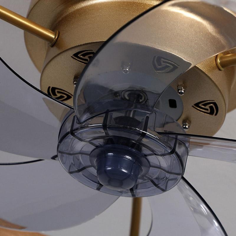 5-Blade Flush Mount Ceiling Fan with LED Lights & Remote Control