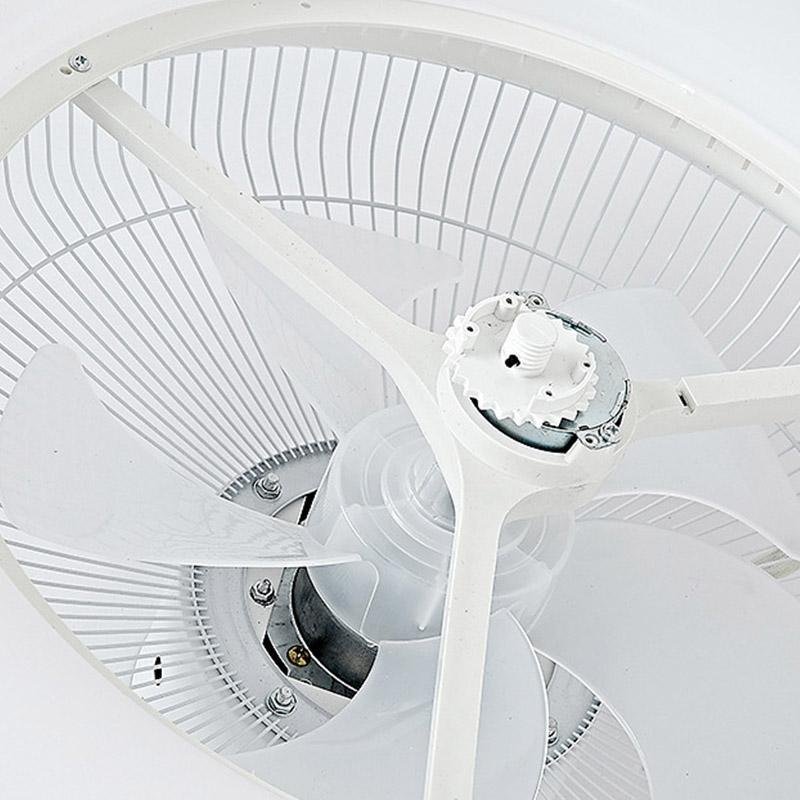 Crown-Shaped Bladeless Ceiling Fan with Light & Remote - Gold White