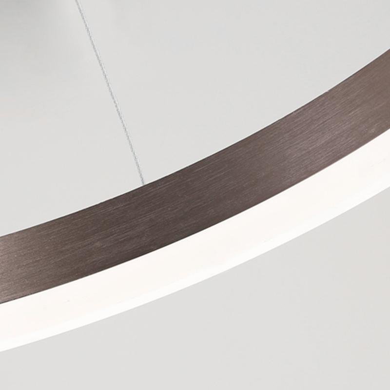 16" Modern Circle Pendant Light - Acrylic & Aluminum LED Fixture