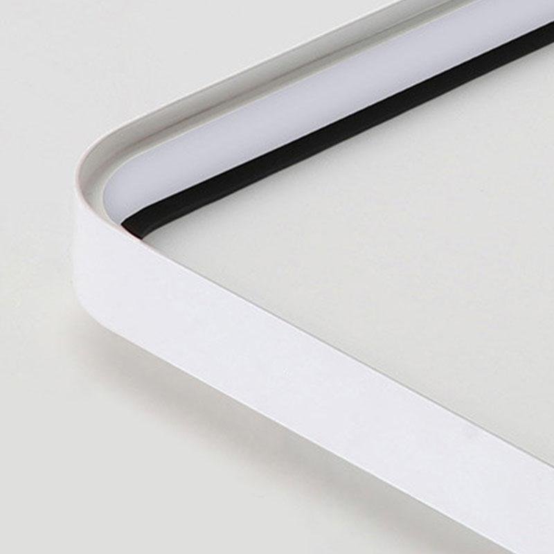 24" Square Modern LED Flush Mount Ceiling Light with Edge Handle