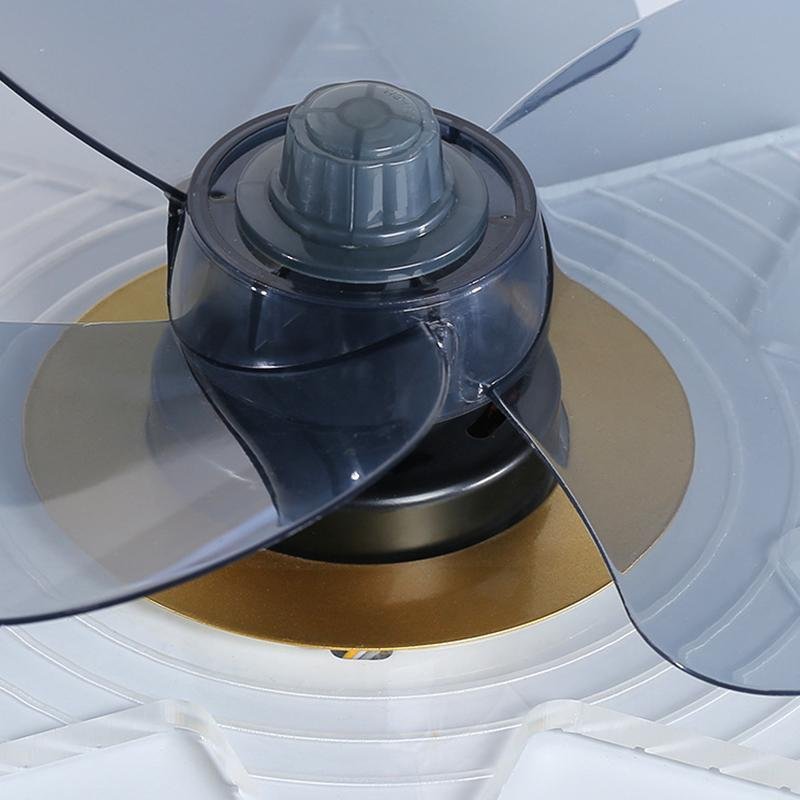 Round Crown LED Ceiling Fan with Remote - Kids Flush Mount Fan