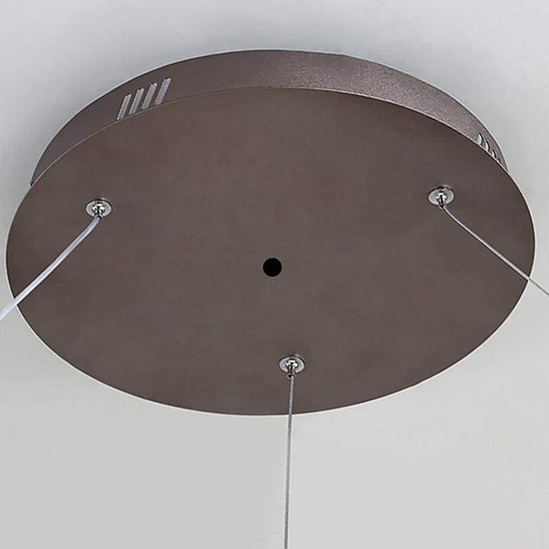 16" Modern Circle Pendant Light - Acrylic & Aluminum LED Fixture