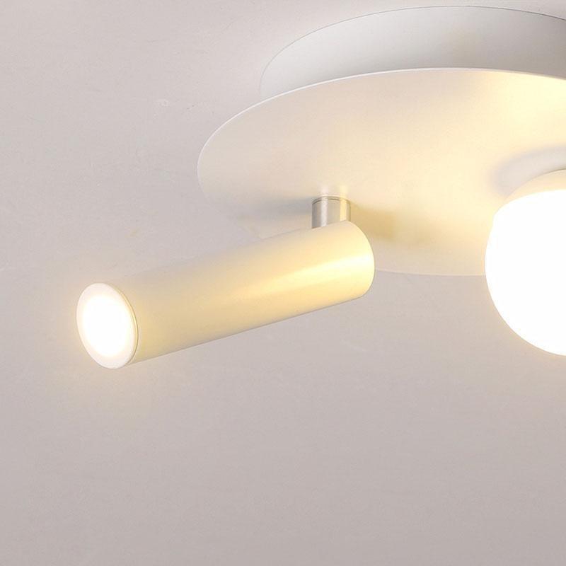8" Round Flush Mount LED Spotlight - Rotatable Modern Ceiling Light