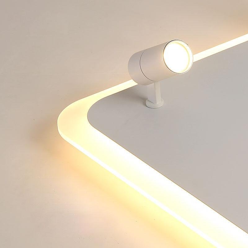 Dimmable Flush Mount LED Spotlight Panel with Adjustable Heads